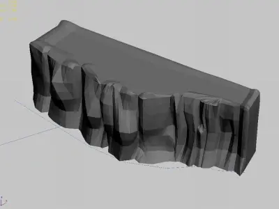 Explore the mountains - Cliff 01 3D model