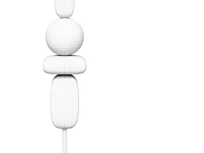 Outdoor designer lamp Pebbles by Bomma white black red 3D model