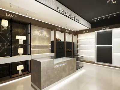 Showroom interior 3D model