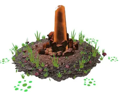 PBR Rock Diamond Stone  Low-poly 3D model