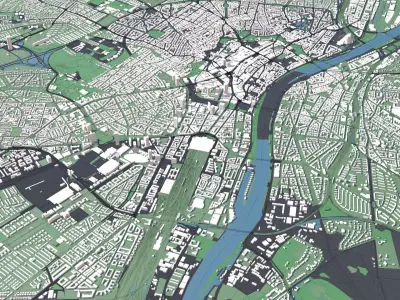 Cities in Germany - mass buildings 3D Model Pack