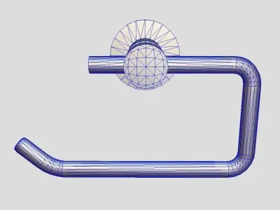 Toilet Roll Holder Low-poly 3D model