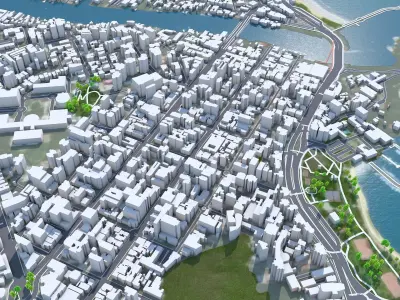 Grande Vitoria Brazil 70km Low-poly 3D model