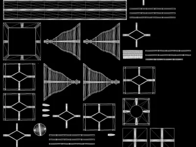 3D Street Lamp Models Collection  Game Ready Assets Free low-poly 3D model