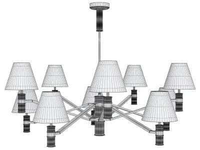 RIGDON 10 ARM CHANDELIER Low-poly 3D model