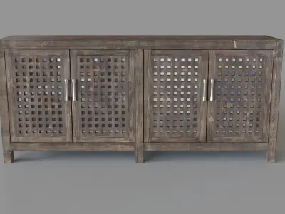 Prado 4-Door Sideboard 3D model