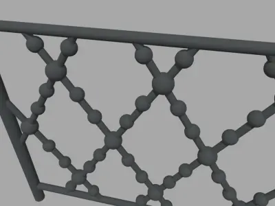 Fence 05 Low-poly 3D model