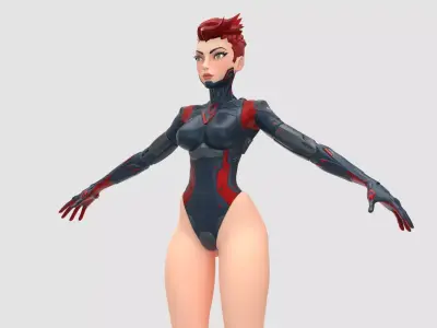 Cyberpunk Cyborg Eve 3D model