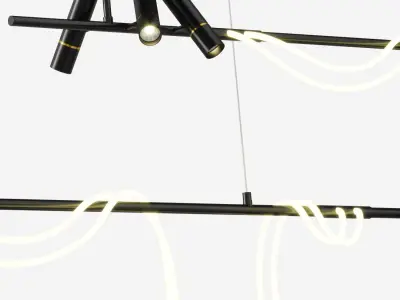 Tracer chandelier Low-poly 3D model