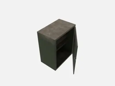 First aid cabinet  Low-poly 3D model