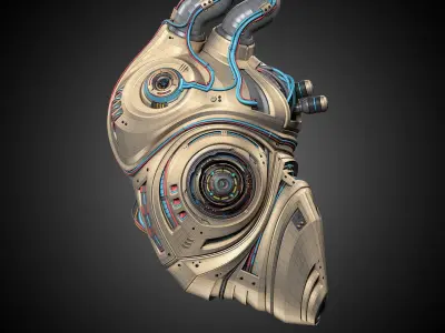 Sci-Fi Robot Heart 2b 3D model