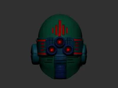 helmet high poly sculpt 3d printable 3D model 8