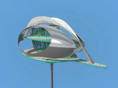 Futuristic Architecture Skyscraper 07 3D model