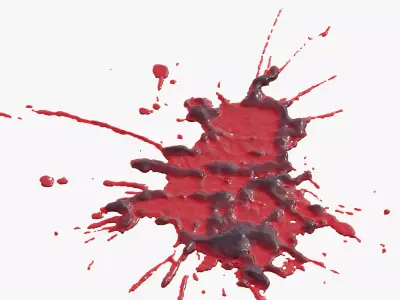 Swirly Blood Splatter vol1 7 3D model