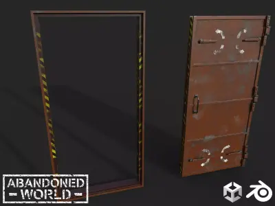 Hermetic Door IV Low-poly 3D model