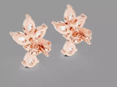 Diamond Earrings  3D print model
