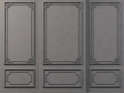 Wall Molding  Low-poly 3D model