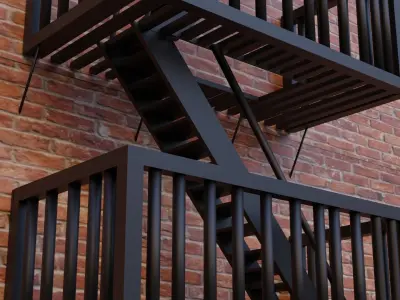 Fire Exit 3D model