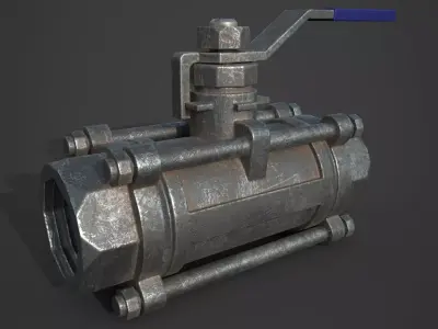 pipe valve  Low-poly 3D model