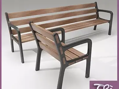 BENCH MONTSENY 3D model