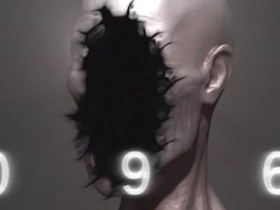 SCP-096 creature with long arms and legs Low-poly 3D model