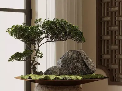 Floral arrangement in vase 3D model