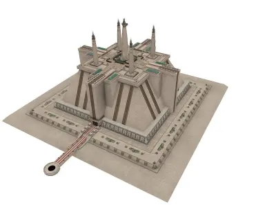  Imperial Palace  - Jedi Temple  - Star Wars Low-poly 3D model