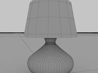 Ceramic Round Table Lamp 3D model