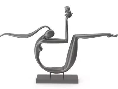 Mother and Child Statue Free 3D model