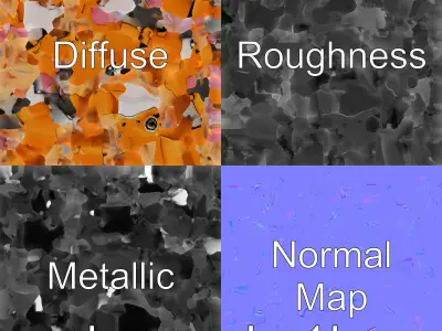 Cybernetic Frog with LED Eyes and Spring-Leg Design Low-poly 3D model