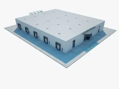 Exhibition Hall Warehouse 9 interior and exterior  3D model