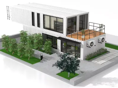 Container Office Building 3D model