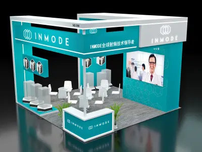 Booth Exhibition Stand Stall 6x6m Height 440cm 4 Open 3D model 3D model purchase