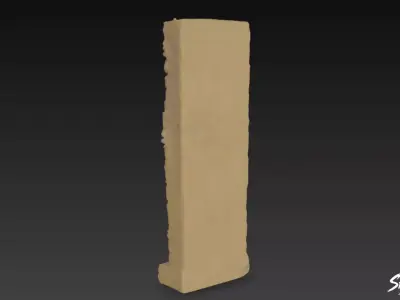 Stela D of Copan Low-poly 3D model
