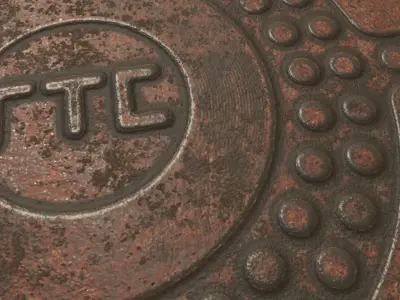Russian sewer lid - 1 Low-poly 3D model