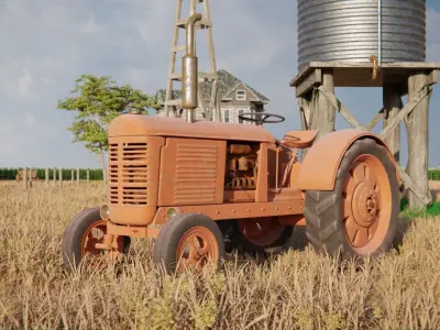 Old Farm 3d Scene 3D model