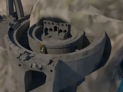helms deep castle 3D model