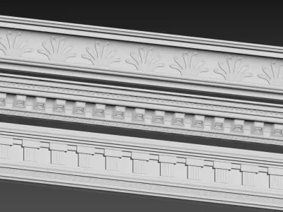 Gypsum molding 3D model