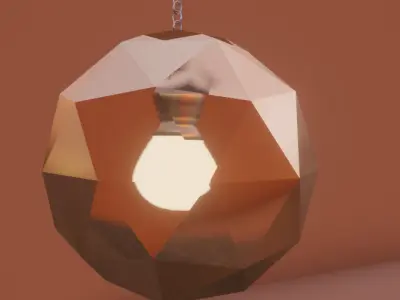 shaped table lamp inspired by nature Free low-poly 3D model