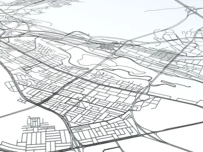 Mecca Road Network and Streets 3D model