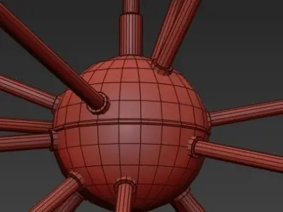 Sputnik Chandelier 60 12 3D model