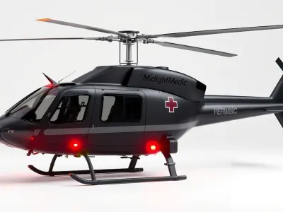 MidnightMedic EVAC Helicopter model pack Low-poly 3D model