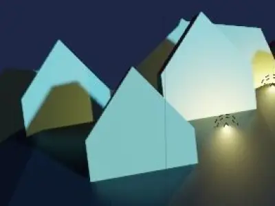 Lighthouse City Low-poly 3D model
