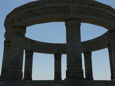 Ancient Altar Low-poly 3D model