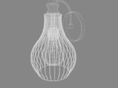 Lamp for exterior Low-poly 3D model