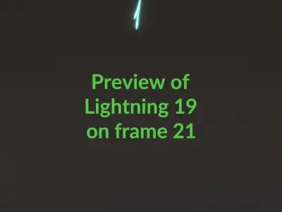 Animated Lightning v19 Low-poly 3D model
