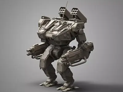 Sci fi robot 3D print model