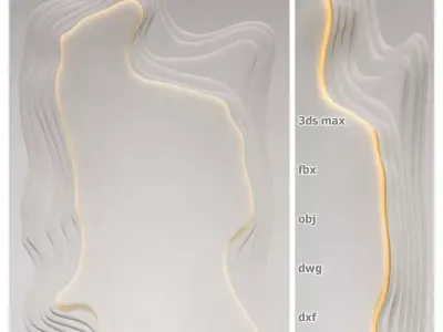 Parametric wall 3D model 2