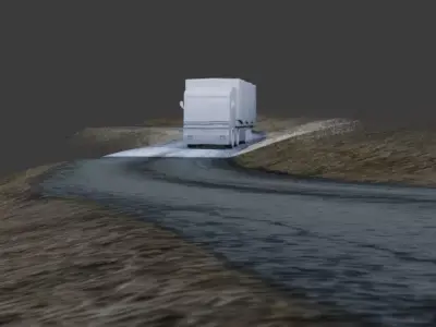 Modern Truck Low-poly 3D model