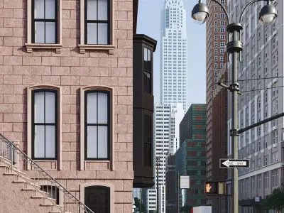 New York City Street scene 3D model